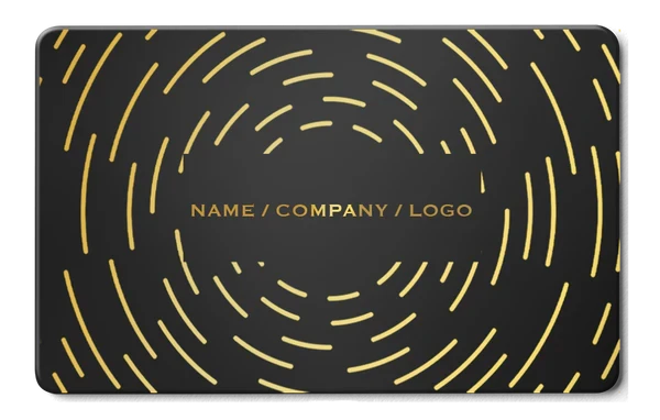 Custom black metal credit card with matte finish