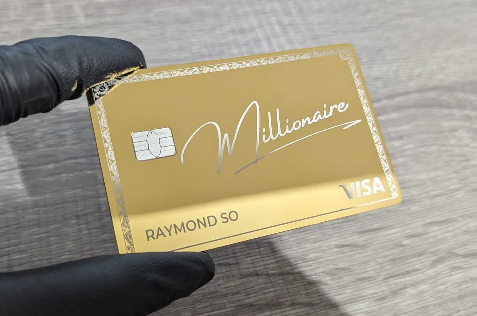 Customized 24k gold metal credit card