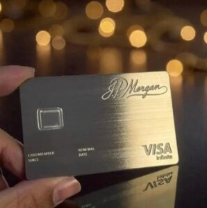 Personalized steel credit card completed for a business client
