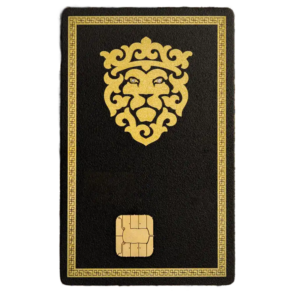 Premium black metal credit card with contactless tap feature